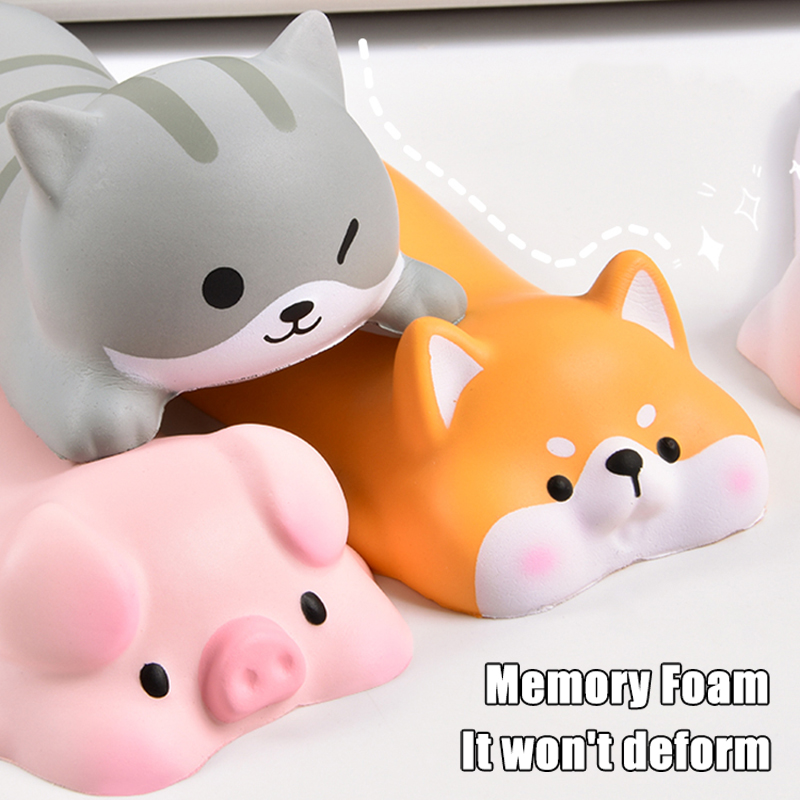 Wrist Rest Ergonomic - かわいい動物リストマウスパッドハンドサポート枕アームレスト人間工学メモリーフォームデスクトップコンピューターラップトップPC豚、猫、犬のおもちゃ
