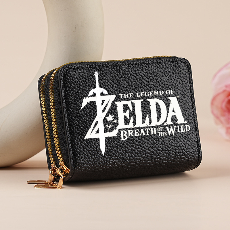 Zelda Gaming Accessories - ゼルダ財布アニメゲームキャラクタープリント財布ファッションキー収納袋ジッパー小銭入れ多目的財布誕生日プレゼント