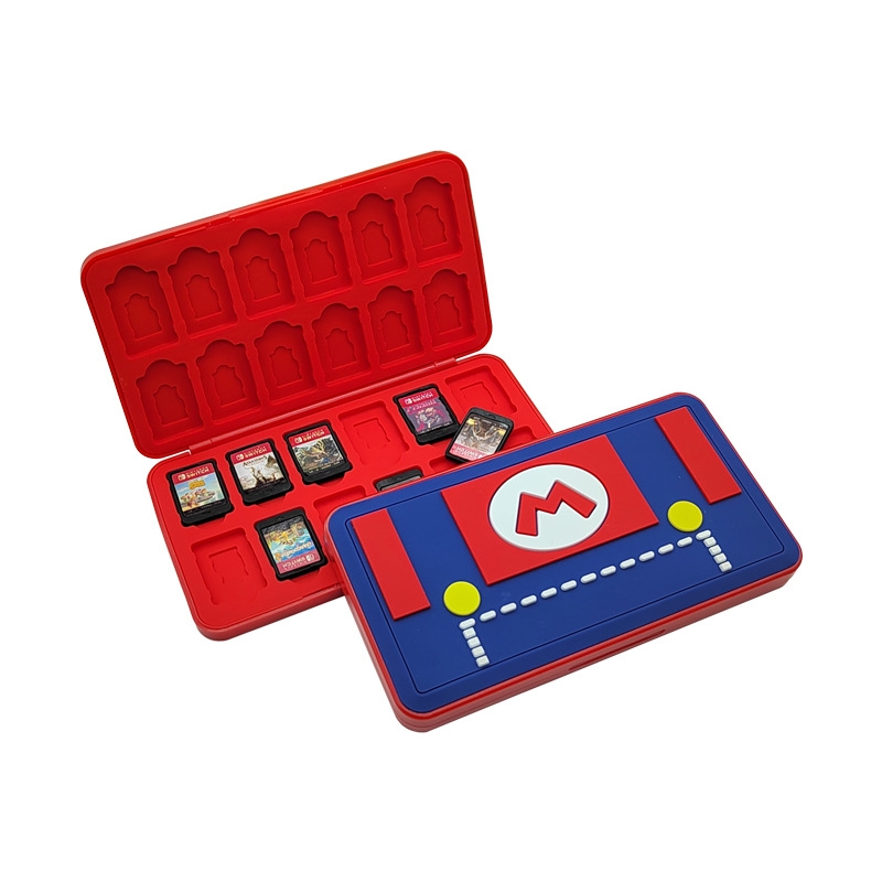Zelda Gaming Accessories - 3Dレリーフパターンの収納ボックス,Nintendo Switch用のハードケース,24個