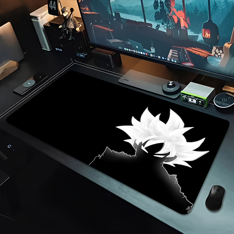 Gaming Accessories Desktop - DBZ ブラックアニメマウスパッドドラゴンボール大型 PC コンピュータデスクマット抗摩耗ゲーミングマウスパッドキーボードゲーマーアクセサリーテーブルパッド