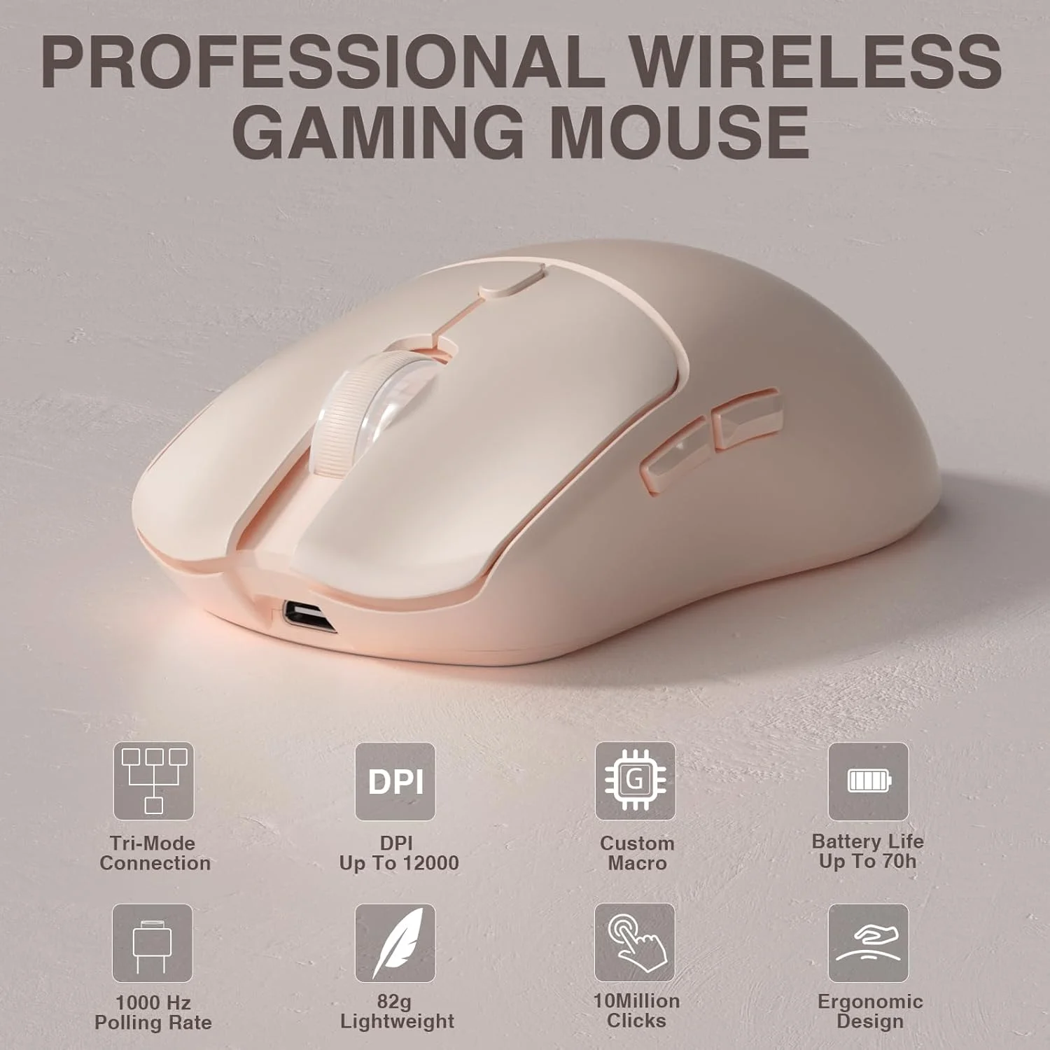 Gaming Accessories For Laptop - AULA SC580X トライモードワイヤレスゲーミングマウス 12000DPI PAW3325 500mAh