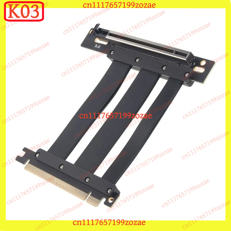 Pcie Extension Cable - K03 PCIe 5.0 X16 90度スロットライザー延長ケーブル 10cm