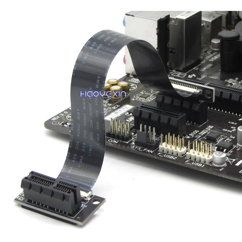 Pcie Extension Cable - Pcie-e 1x fpcエクスプレス拡張ケーブル,1スロット,高速,pci-e x1コード,ネットワークカード,サウンドカード
