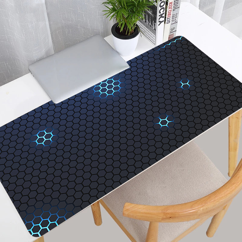 Gaming Accessories To Sell - ホットセール中！幾何学模様マウスパッド 六角形 大型 ゲーミング拡張デスクマット ゲーマーアクセサリー PCコンピューターマウスパッド