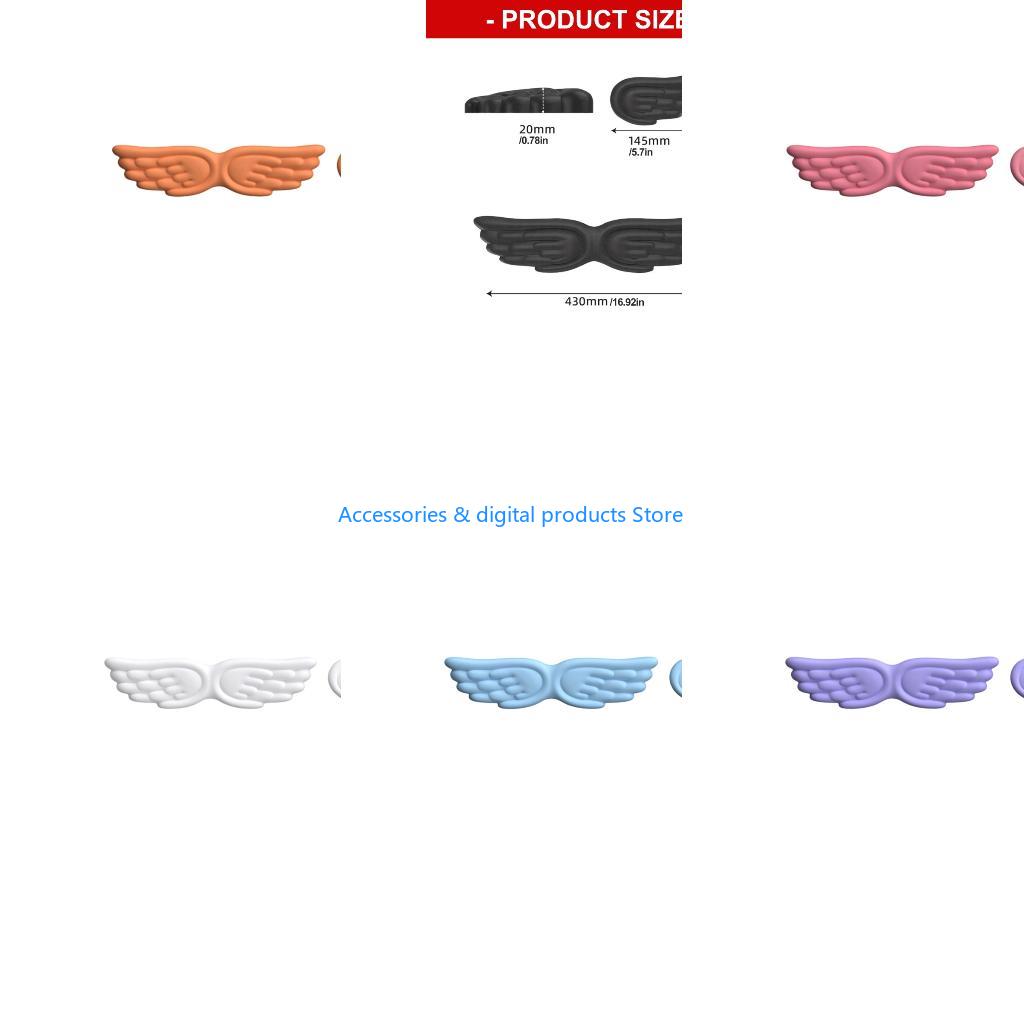Wrist Rest Ergonomic - 77JD シリコーンエンジェルウィングキーボードリストレストマウスパッドセット人間工学に基づいたデザイン滑り止めベースオフィスデスク快適アクセサリー