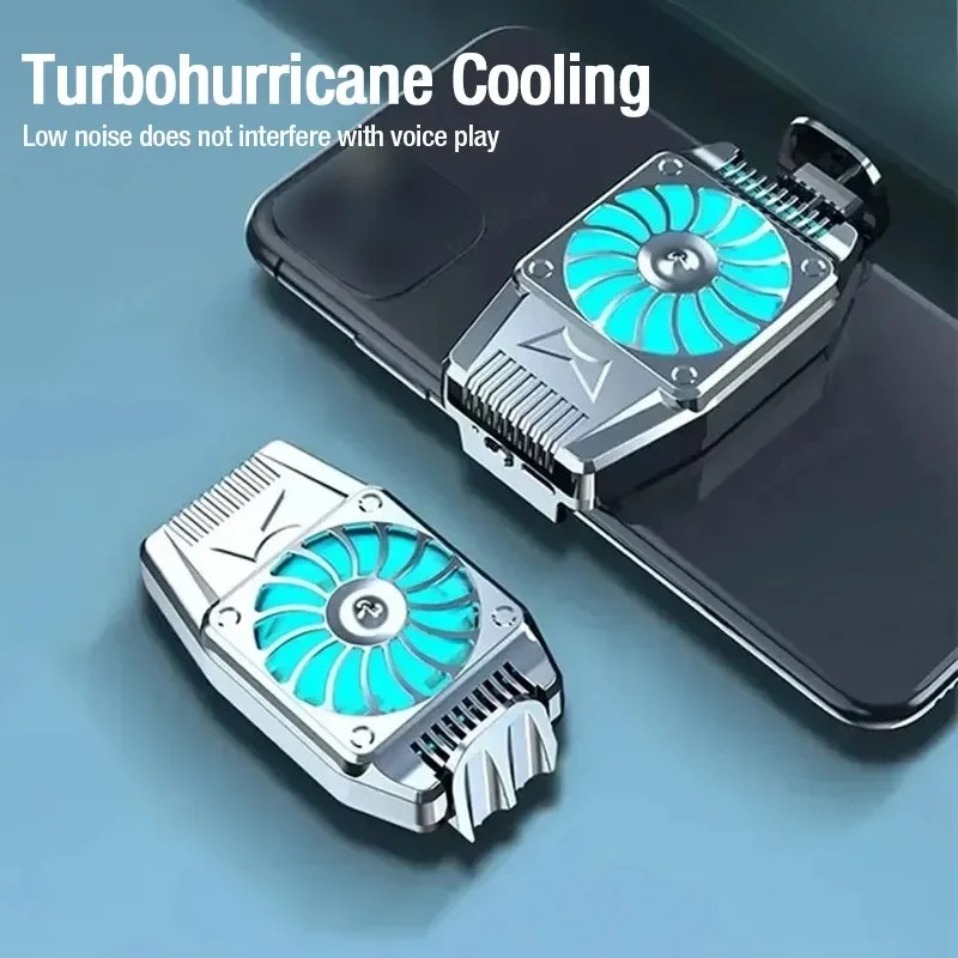 Gaming Accessories For Phone - ポータブルバッククリップ冷却ミニ空冷式携帯電話ラジエーター iPhone 15 iOS Android ゲームアクセサリー