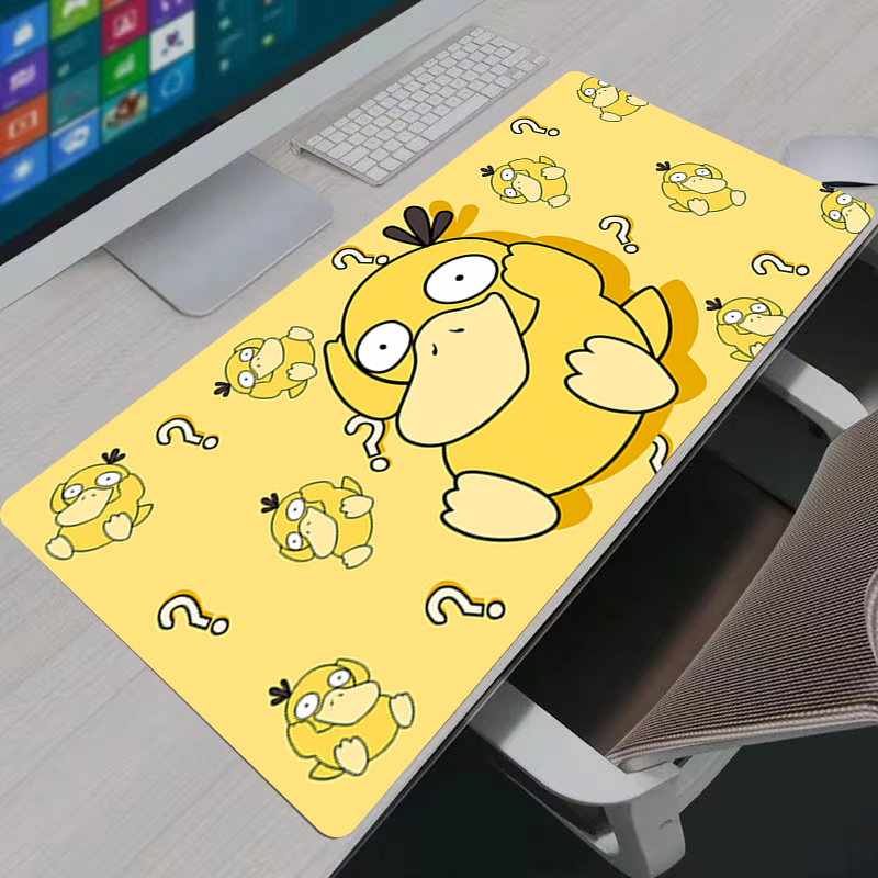 Gaming Accessories For Laptop - マウスパッドアニメ P-ポケモン Psyduck XXL 大型ゲーミングマウスパッドノンスリップラバーデスクマットラップトップ PC