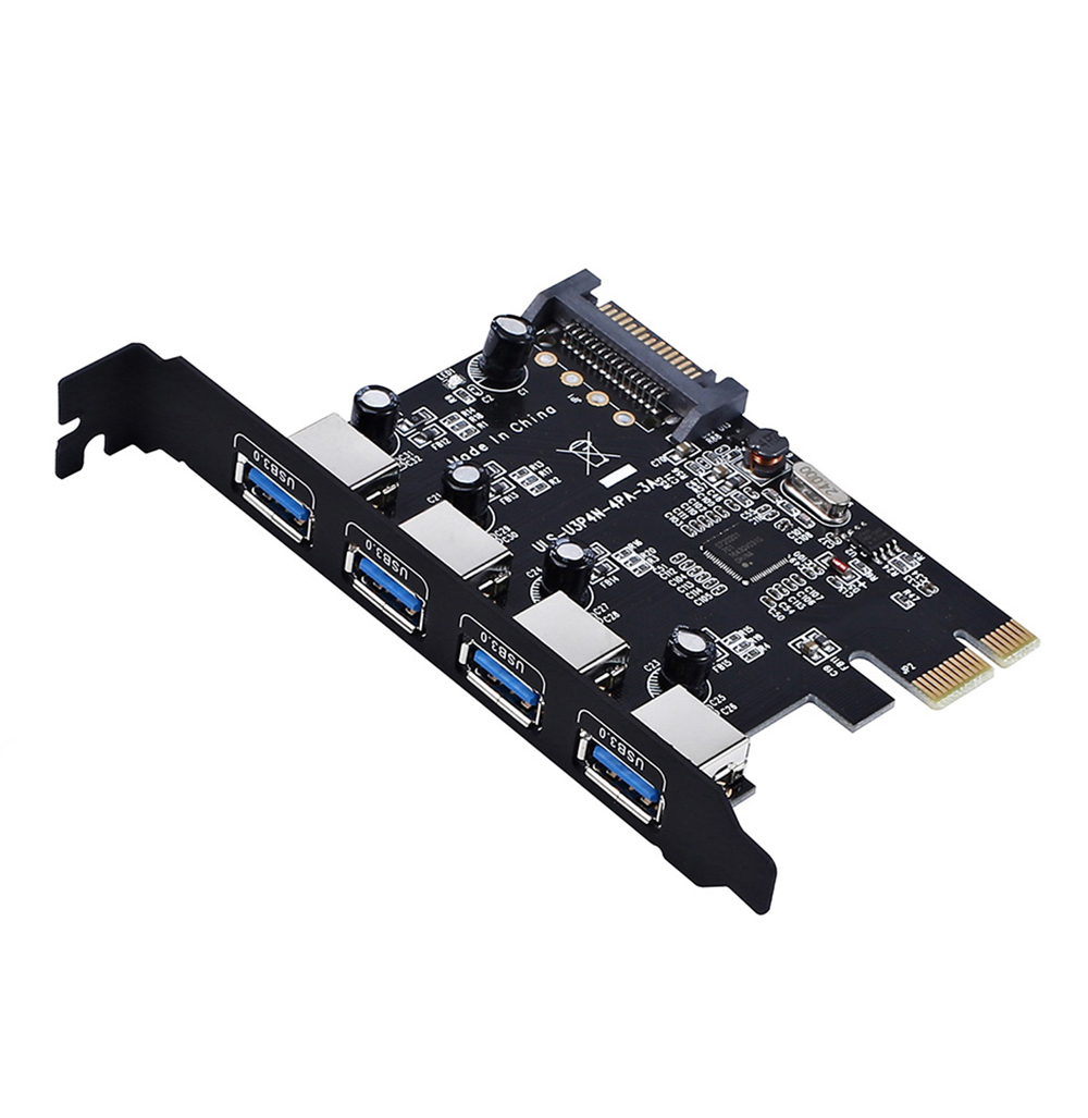 Pcie Extension Cable - Pcie-usb 3.0ハブアダプター,nec upd720201チップコンバーター付き4ポートusb3.0拡張カード,コンピューター用sataケーブル