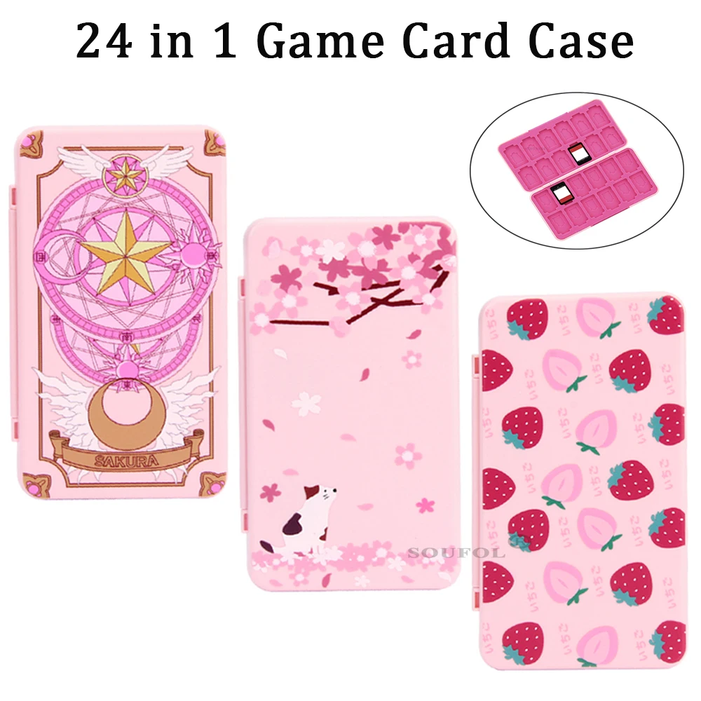 Zelda Gaming Accessories - Nintendo Switch,oled,lite,漫画,tf,sdカード,保護カバー,アクセサリー用のかわいい磁気ゲームカード収納ケース
