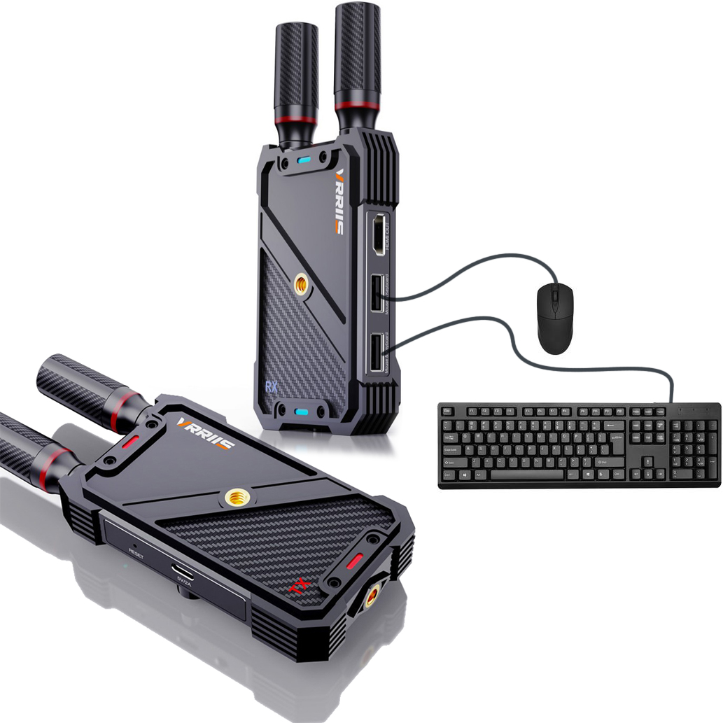 Gaming Accessories For Laptop - VRRIIS WL082K 400m ワイヤレスHDMI KVMエクステンダー ビデオ送信機と受信機