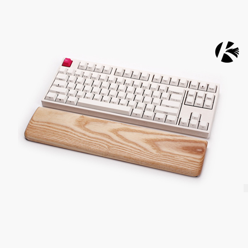 Wrist Rest Ergonomic - Kashcy 固体アッシュツリー木製パームレスト人間工学に基づいたゲーミングメカニカルキーボード手首サポートパッド、60 87 104 108 キー