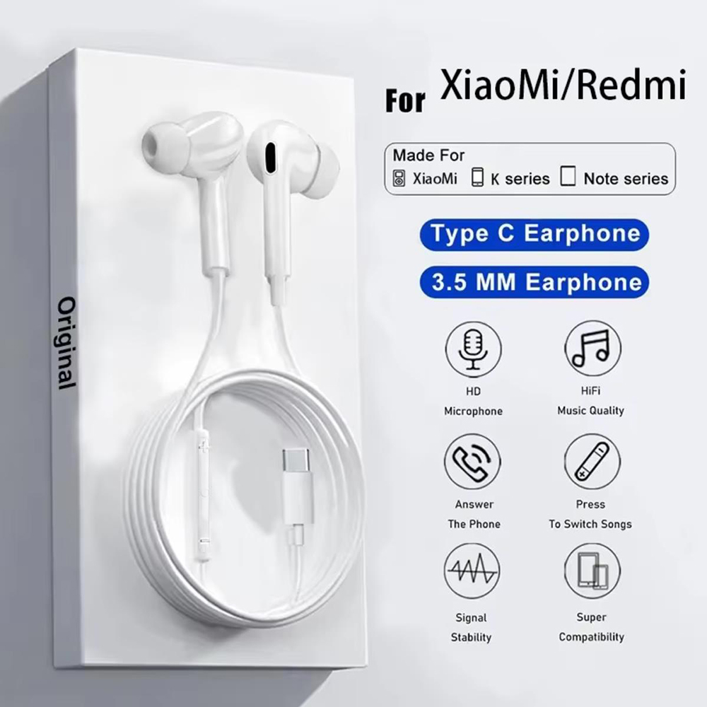 オリジナルタイプ C 有線イヤフォンヘッドフォン XiaoM - Xiaomi Gaming Accessories のレビューと価格