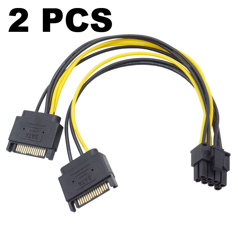 コンピュータグラフィックスカード,2個,15ピンから8ピン  - Pcie Extension Cable のレビューと価格