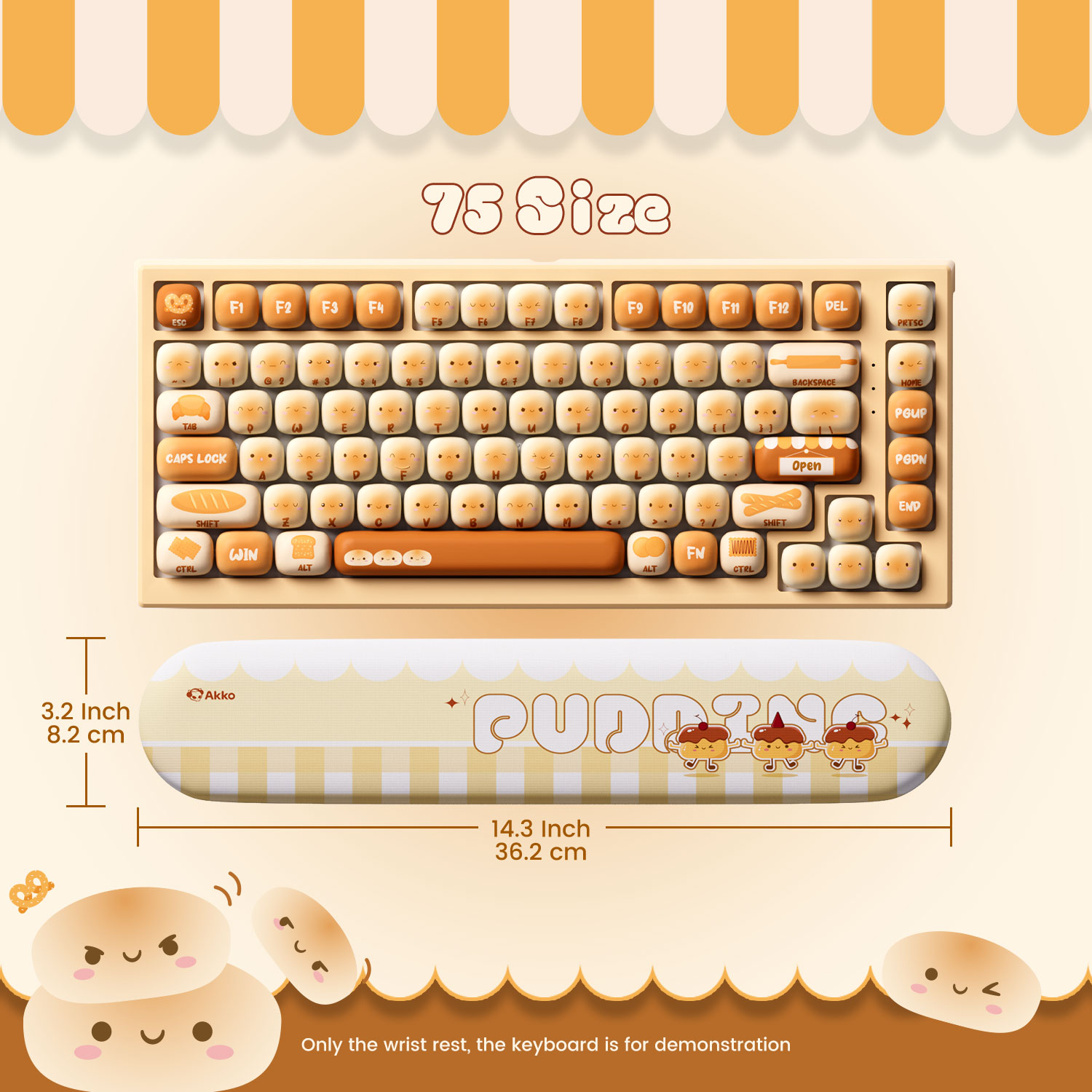 アッコ プディングバンズ キーボードリストレストパッド 人間 - Wrist Rest Ergonomic のレビューと価格