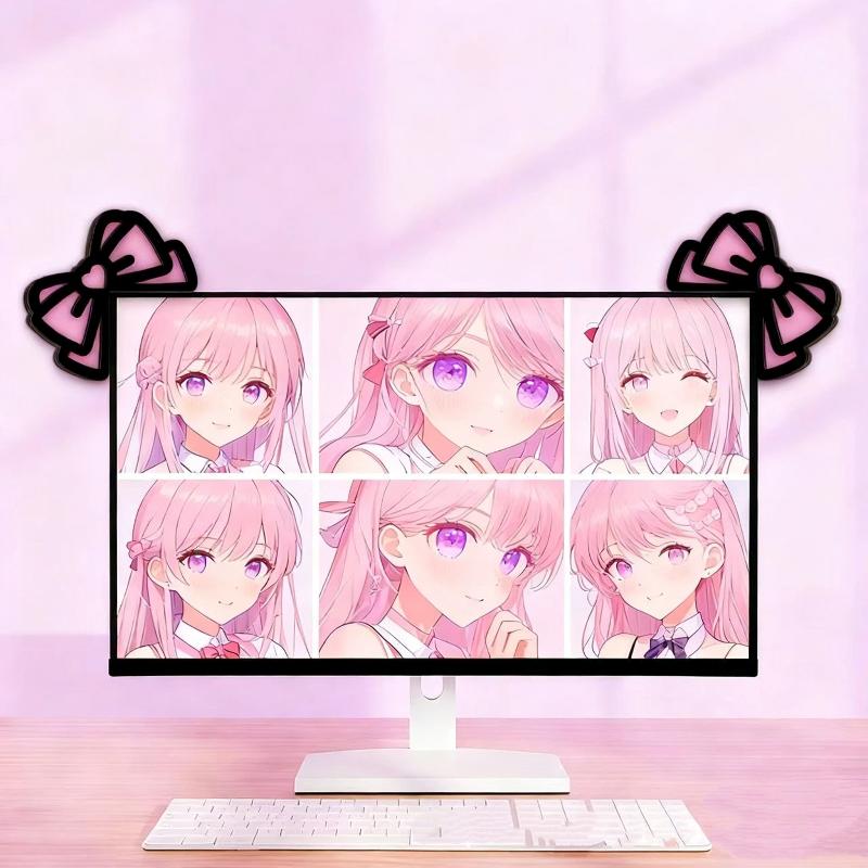 新しい 1/2 個木製ちょう結び PC アクセサリーかわいい - Gaming Accessories Desktop のレビューと価格