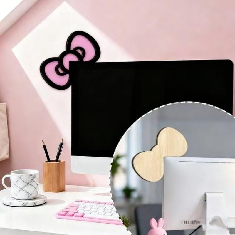 新しい 1/2 個木製ちょう結び PC アクセサリーかわいい - Gaming Accessories Desktop のレビューと価格