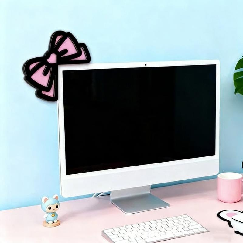 新しい 1/2 個木製ちょう結び PC アクセサリーかわいい - Gaming Accessories Desktop のレビューと価格