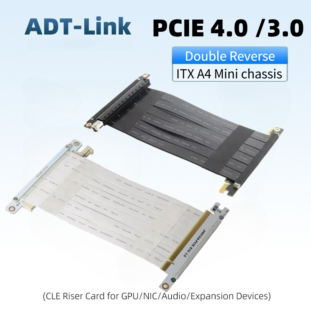 黒白ダブルリバースグラフィックカード延長ケーブル PCIe  - Pcie Extension Cable のレビューと価格