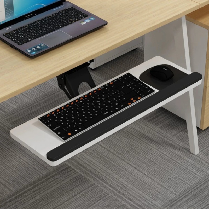 デスク下スライド式キーボードトレイ、マウスパッド付き、人間工 - Wrist Rest Ergonomic のレビューと価格