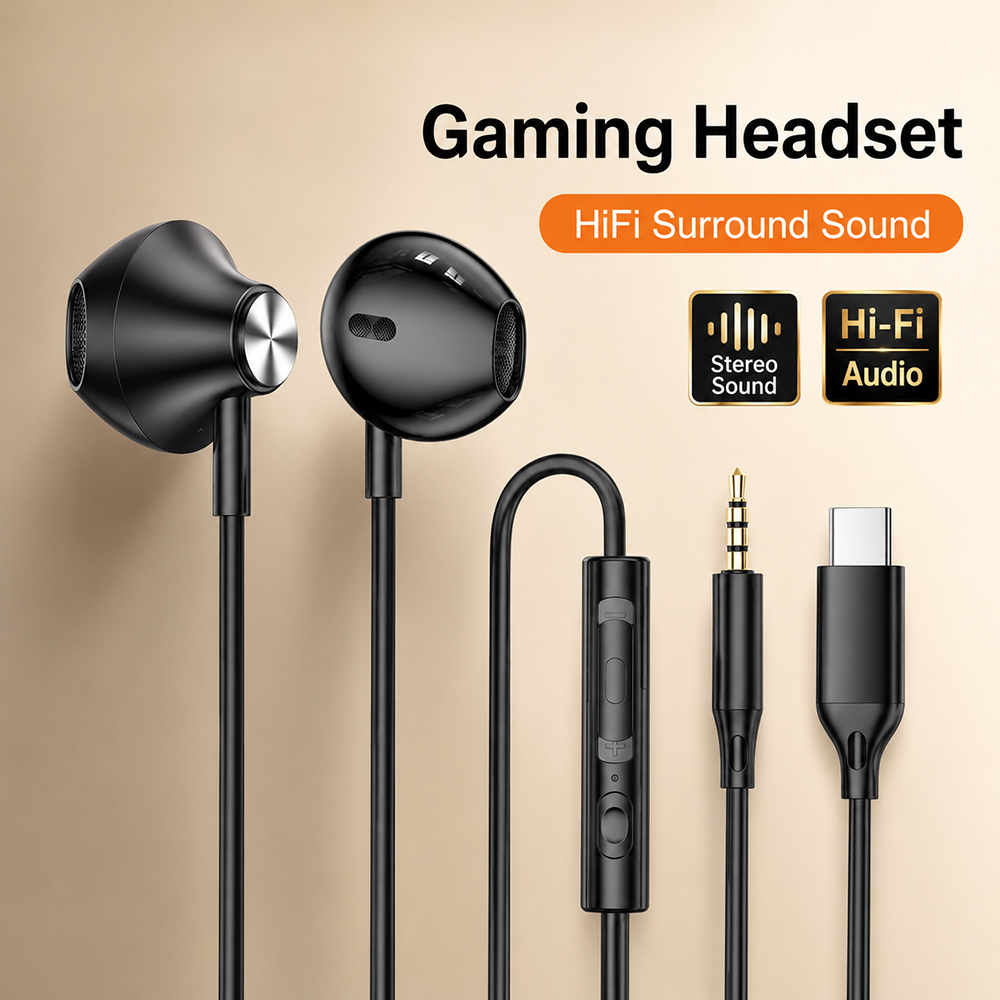 HiFi サラウンドヘッドフォン低音ステレオサウンド iPh - Xiaomi Gaming Accessories のレビューと価格