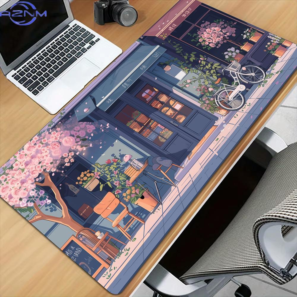 ロマンティックなデザートショップ柄大型マウスパッド デスクマ - Gaming Accessories Shop のレビューと価格