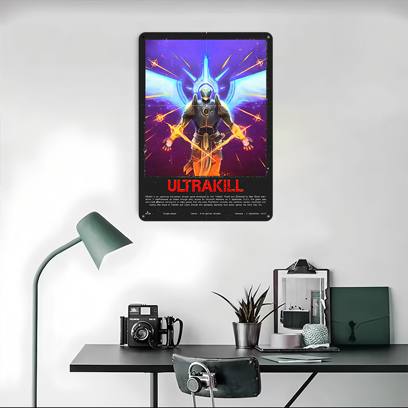 ウルトラキルゲームメタルポスターカスタムウォールアートレトロ - Vintage Gaming Accessories のレビューと価格