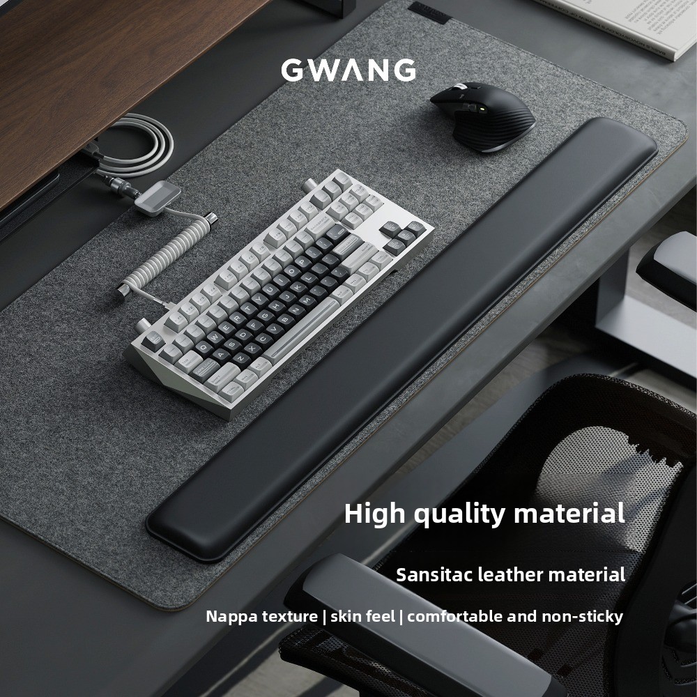 GWANGプレミアムレザーキーボードリストレスト、メモリーフ - Wrist Rest Ergonomic のレビューと価格
