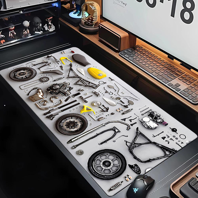 分解図 ゴム製マウスパッド マウスパッド XXL ゲームアク - Gaming Accessories For Laptop のレビューと価格