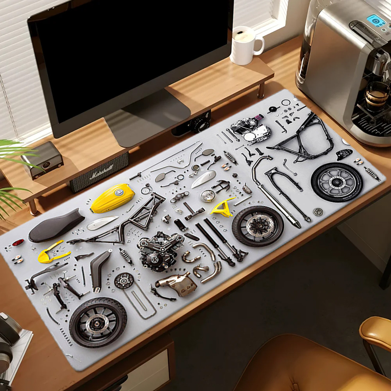 分解図 ゴム製マウスパッド マウスパッド XXL ゲームアク - Gaming Accessories For Laptop のレビューと価格