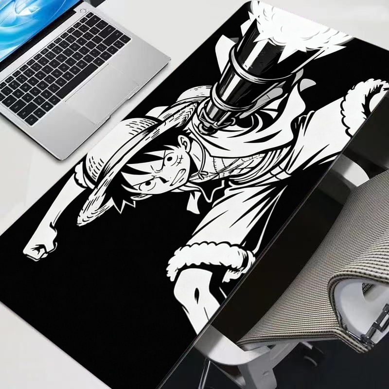 白黒マウスパッド ワンピース ルフィ ビッグ ゲーマー ゲー - Gaming Accessories For Laptop のレビューと価格