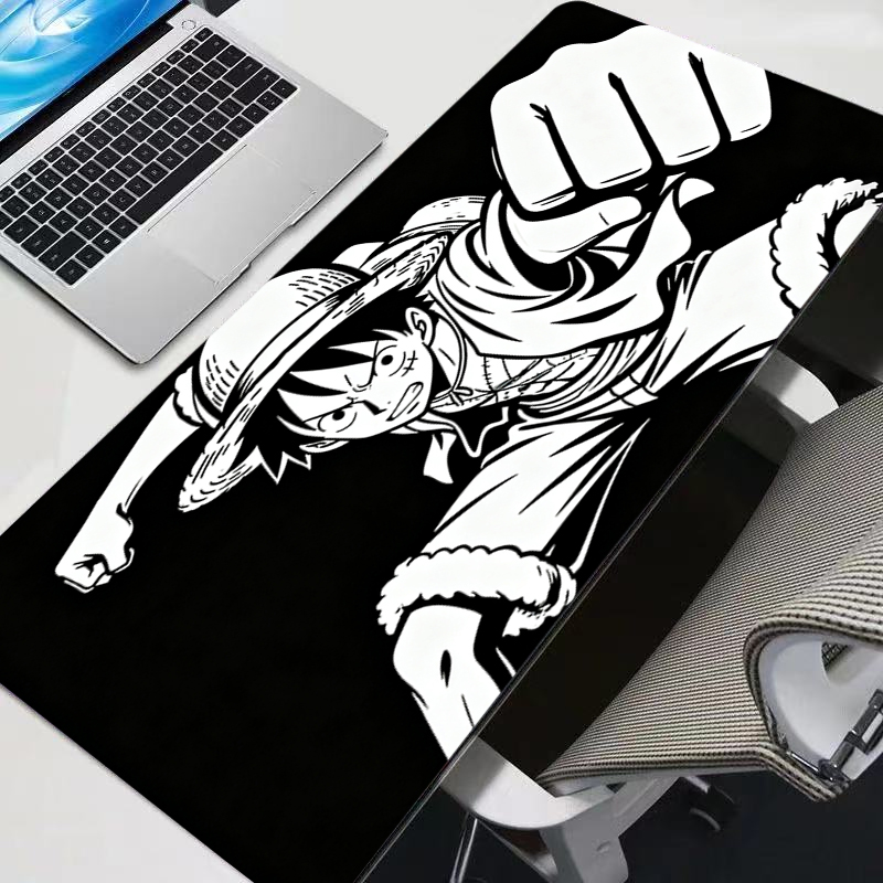 白黒マウスパッド ワンピース ルフィ ビッグ ゲーマー ゲー - Gaming Accessories For Laptop のレビューと価格