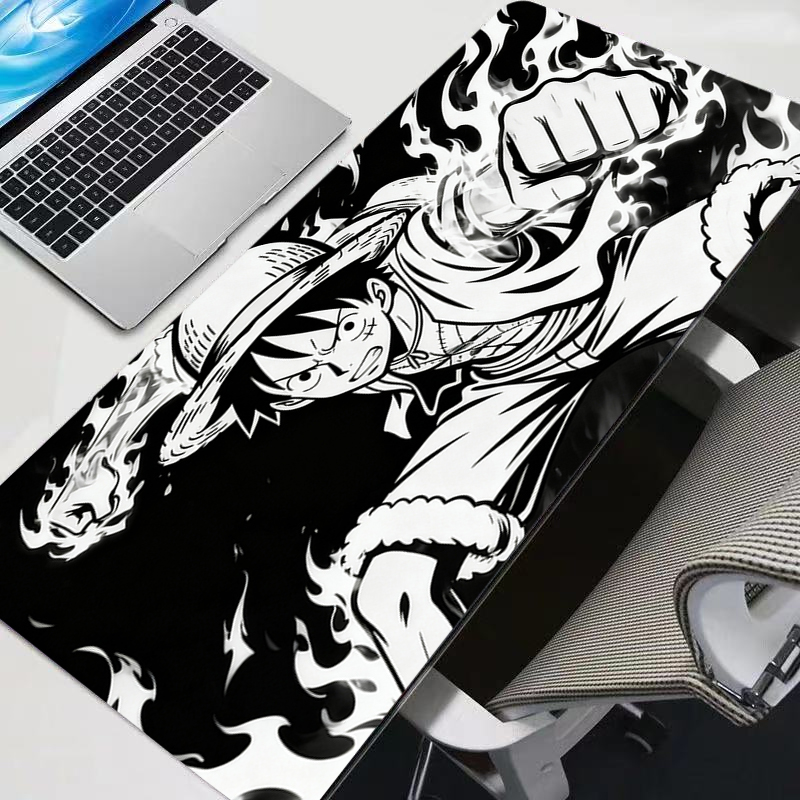 白黒マウスパッド ワンピース ルフィ ビッグ ゲーマー ゲー - Gaming Accessories For Laptop のレビューと価格